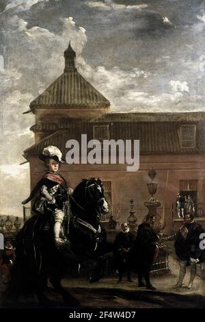 Diego Velazquez - Prinz Baltasar Carlos Graf Herzog Olivares Royal Mews 1636 Stockfoto