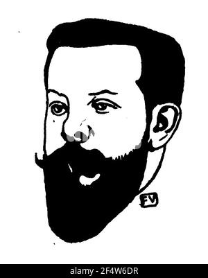 Félix Vallotton - Portrait Französischer Dichter Pierre Quillard 1896 Stockfoto