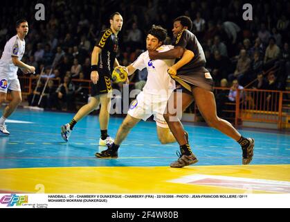 HANDBALL - D1 - CHAMBERY V DUNKERQUE - CHAMBERY (FRA) - 22/10/2008 - FOTO : JEAN-FRANCOIS MOLLIERE / DPPI MOHAMED MOKRANI (DUNKERQUE) Stockfoto