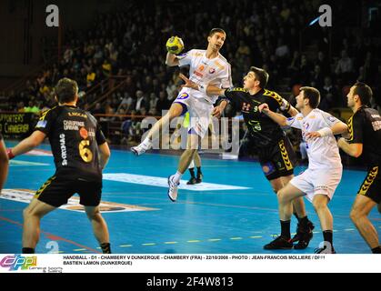 HANDBALL - D1 - CHAMBERY V DUNKERQUE - CHAMBERY (FRA) - 22/10/2008 - FOTO : JEAN-FRANCOIS MOLLIERE / DPPI BASTIEN LAMON (DUNKERQUE) Stockfoto