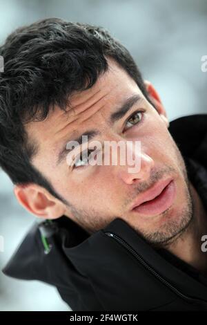 MISCS - FEATURE KILIAN JORNET (ESP) - 12/01/2011 - FOTO : JEAN-MARC MOUCHET / DPPI - DOPPELSIEGER DER ULTRA TOUR DU MONT BLANC 2008 UND 2009 (TRAILRUNNING) - SIEGER DER PIERRA MENTA 2008 UND 2010 - WELTMEISTER 2010 ALPINISMUS SKIFAHREN Stockfoto