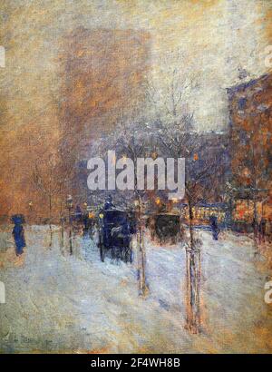 Frederick Childe Hassam - Am Späten Nachmittag New York Winter 1900 Stockfoto