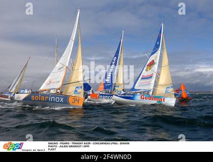 SEGELN - FIGARO - TRANSAT AG2R - CONCARNEAU (FRA) - 20/04/08 FOTO : JULIEN GIRARDOT / DPPI FLEET Stockfoto