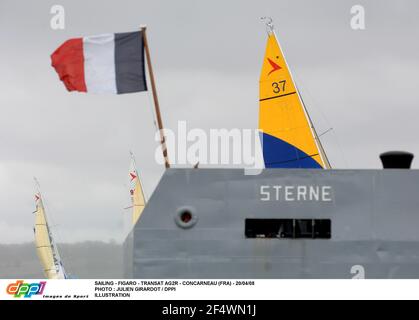 SEGELN - FIGARO - TRANSAT AG2R - CONCARNEAU (FRA) - 20/04/08 FOTO : JULIEN GIRARDOT / DPPI ILLUSTRATION Stockfoto