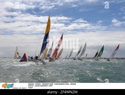 SEGELN - FIGARO - TRANSAT AG2R - CONCARNEAU (FRA) - 20/04/08 FOTO : JULIEN GIRARDOT / DPPI FLEET Stockfoto