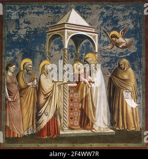 Giotto di Bondone - Darstellung Christus-Tempel C 1306 Stockfoto