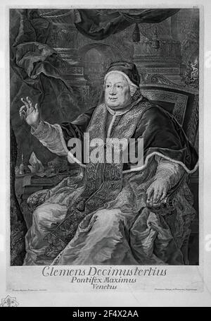 Giovanni Battista Piranesi - Porträt Papst Clemens XIII Clemens Decimustertius Venetus Pontifex Maximus Stockfoto