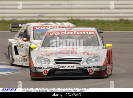 AUTO - DTM 2005 - HOCKENHEIM 17/04/2005 - FOTO : OLIVIER GAUTHIER / DPPI NR. 7 - BERND SCHNEIDER (GER) / MERCEDES C KLASSE HWA AMG - ACTION Stockfoto