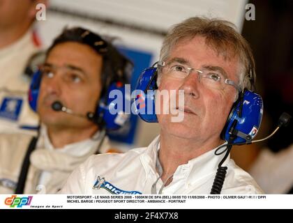 MOTORSPORT - LE MANS SERIES 2008 - 1000KM DE SPA (BEL) 08/05 BIS 11/05/2008 - FOTO : OLIVIER GAUTHIER / DPPI MICHEL BARGE / PEUGEOT SPORT DIRECTOR - AMBIANCE - PORTRAIT Stockfoto