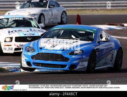 MOTORSPORT - GT FIA 2008 - OSCHERSLEBEN (GER) 03/07 BIS 06/07/2008 - FOTO : OLIVIER GAUTHIER / DPPI GT4 EUROPEAN CUP - PHILIP CARL KONIG (AUT) - THOMAS JAKOUBEK / ASTON MARTIN N24 8. TEAM JETALLIANCE / ACTION Stockfoto