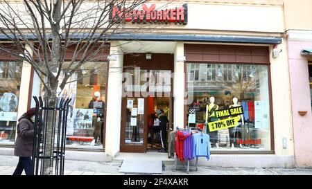 New Yorker Click Meet Görlitz - Corona Pandemie, 20.03.2021 Stockfoto