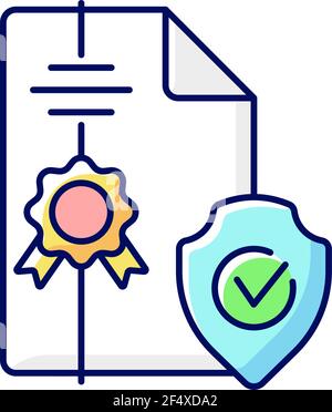 RGB-Farbsymbol für Broker für geistiges Eigentum Stock Vektor