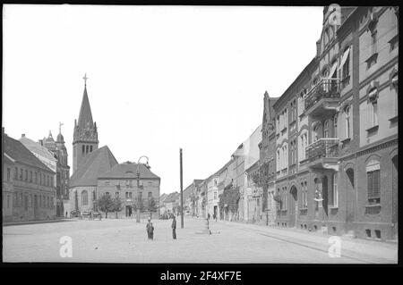 Liebenwerda. Roßmarkt Stockfoto