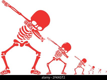 Skeleton dab, EINE Gruppe von Skeletten, die dabbing Stock Vektor
