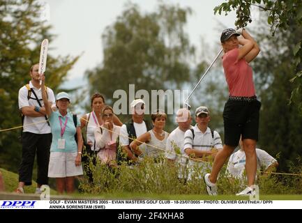 GOLF - EVIAN MASTERS 2005 - EVIAN MASTERS GOLF CLUB - 18-23/07/2005 - FOTO: OLIVIER GAUTHIER / DPPI ANNIKA SORENSTAM (SWE) Stockfoto