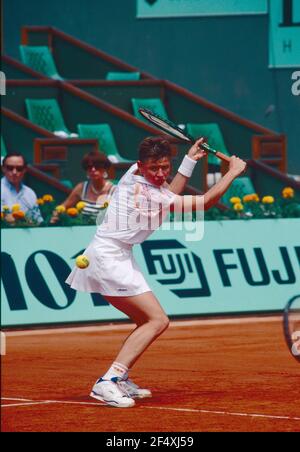 Lettische Tennisspielerin Larisa Savchenko Neiland, Roland Garros, Frankreich 1993 Stockfoto