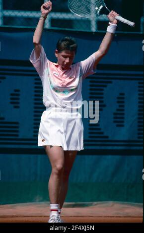 Lettische Tennisspielerin Larisa Savchenko Neiland, 1990s Stockfoto