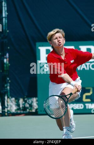 Lettische Tennisspielerin Larisa Savchenko Neiland, Lipton Chaps 1993 Stockfoto