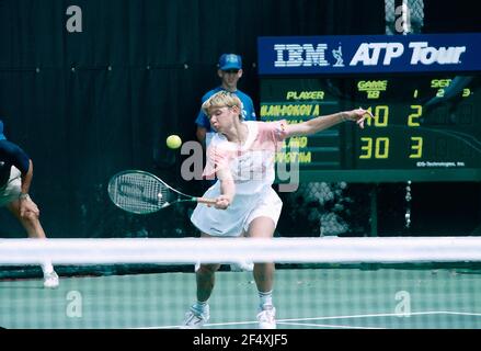 Lettische Tennisspielerin Larisa Savchenko Neiland, Lipton International 1993 Stockfoto