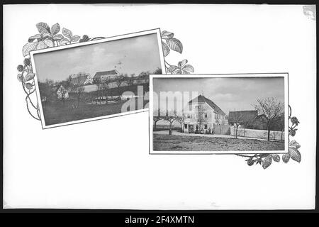 Lüttewitz. Dorfansicht, Handelshaus Max Wittig Stockfoto
