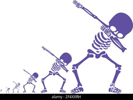 Skeleton dab, EINE Gruppe von Skeletten, die dabbing Stock Vektor