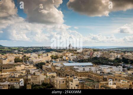 Victoria Hauptstadt der Insel Gozo in Malta Stockfoto