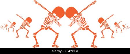 Skeleton dab, EINE Gruppe von Skeletten, die dabbing Stock Vektor