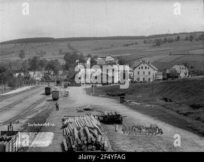 Bahnhof Steinbach - an der Ladeampel Stockfoto