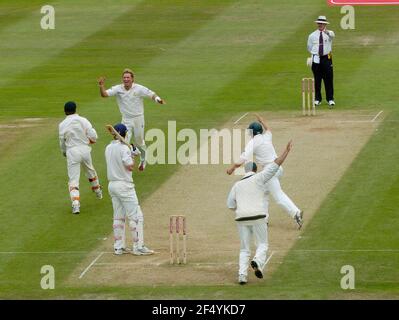 2ND TEST ENGLAND V AUSTRALIEN BEI EDGBASTON 3RD TAG 6/8/2005 BILD DAVID ASHDOWNTEST CRICKET Stockfoto