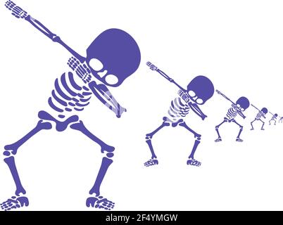 Skeleton dab, EINE Gruppe von Skeletten, die dabbing Stock Vektor
