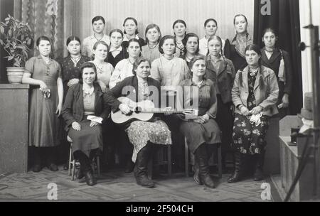 Ukrainische Zwangsarbeiter aus der Achse und Feder-Fabrik Carl Wolf Stockfoto