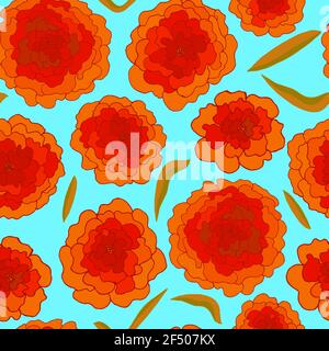 vektor nahtlose Muster große Knospen von Rosen Stockfoto
