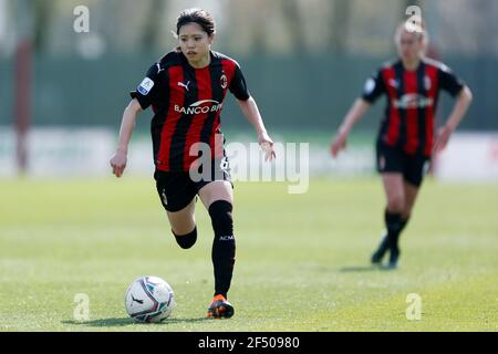 Mailand, Italien. März 2021, 21st. Yui Hasegawa (AC Mailand) während AC Mailand vs Empoli Damen, Italienische Fußball Serie A Frauenspiel in Mailand, Italien, März 21 2021 Kredit: Unabhängige Fotoagentur/Alamy Live Nachrichten Stockfoto