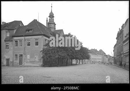 Ronneburg. Rathaus und unterer Markt Stockfoto