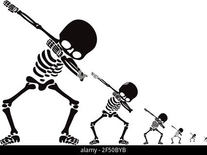Skeleton dab, EINE Gruppe von Skeletten, die dabbing Stock Vektor