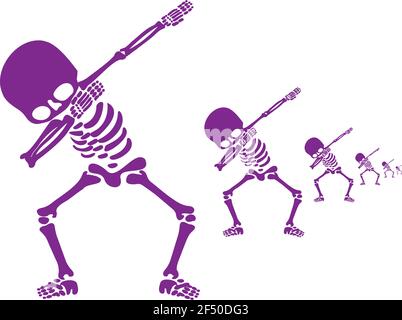 Skeleton dab, EINE Gruppe von Skeletten, die dabbing Stock Vektor
