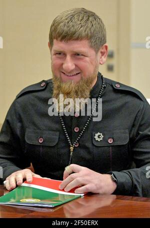 RAMZAN KADYROV tschetschenischer Politiker 2018.Foto: kremlin.ru Stockfoto