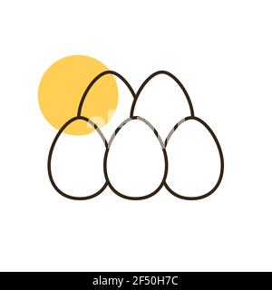 Hähncheneier-Symbol. Tierschild am Bauernhof. Graph Symbol für Ihre Website-Design, Logo, App, UI. Vektorgrafik Stock Vektor