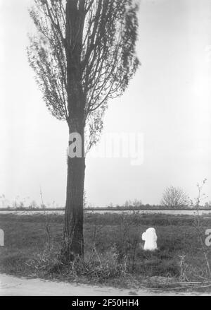 Commerau (K? Nigswartha Commerau). Steinkreuz mit gezucktem rechten Arm und verrührter Armbrust auf dem Weg nach K? Nigswartha Steinkreuz Stockfoto