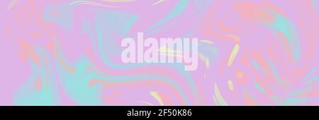 Ornamentaler Hintergrund mit abstrakten Mustern, einer Kombination aus Flieder, hellem Kalk, Blau und Candy Pink Farben. Flüssige Malerei abstrakte Textur, Art tec Stockfoto