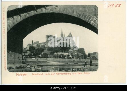 Albrechtsburg mit Dom Meißen. Albrechtsburg mit Dom Stockfoto