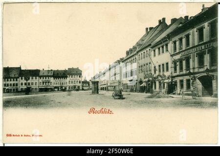 Markt Rochlitz. Markt Stockfoto