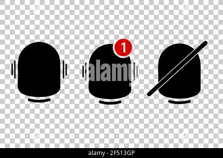 Vektor Silhouette, Symbol oder Logo, Glocke, Ring, Alarm, Benachrichtigung Stock Vektor