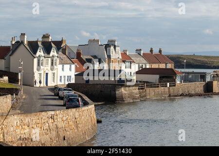 Blick in Richtung Ship Inn, Elie, Fife, Schottland Stockfoto