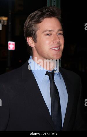 Armie Hammer bei den New York Film Critic's Circle Awards 2010 bei Crimson in New York City am 10. Januar 2011. Foto: Henry McGee/MediaPunch Stockfoto