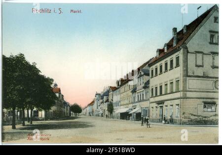 Markt Rochlitz. Markt Stockfoto