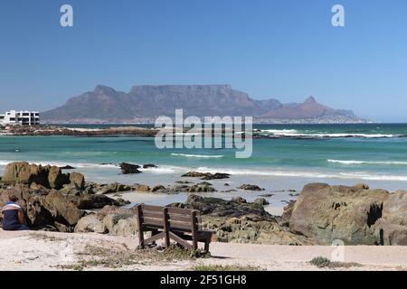 Tabelle Mount & Stadt Übersicht von Kapstadt, Südafrika Stockfoto