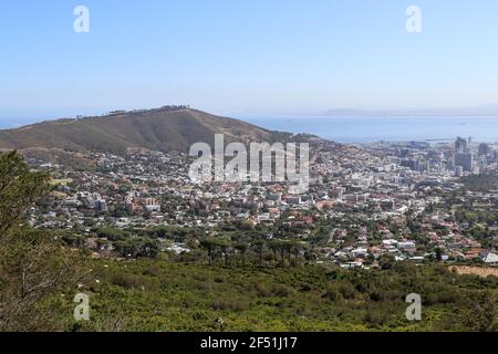 Tabelle Mount & Stadt Übersicht von Kapstadt, Südafrika Stockfoto