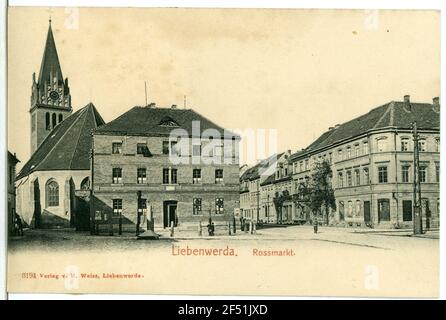 Pferdemarkt Liebenwerda. Pferdemarkt Stockfoto
