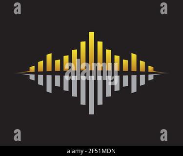 Sound wave logo Vorlage Vektor icon Abbildung Stock Vektor